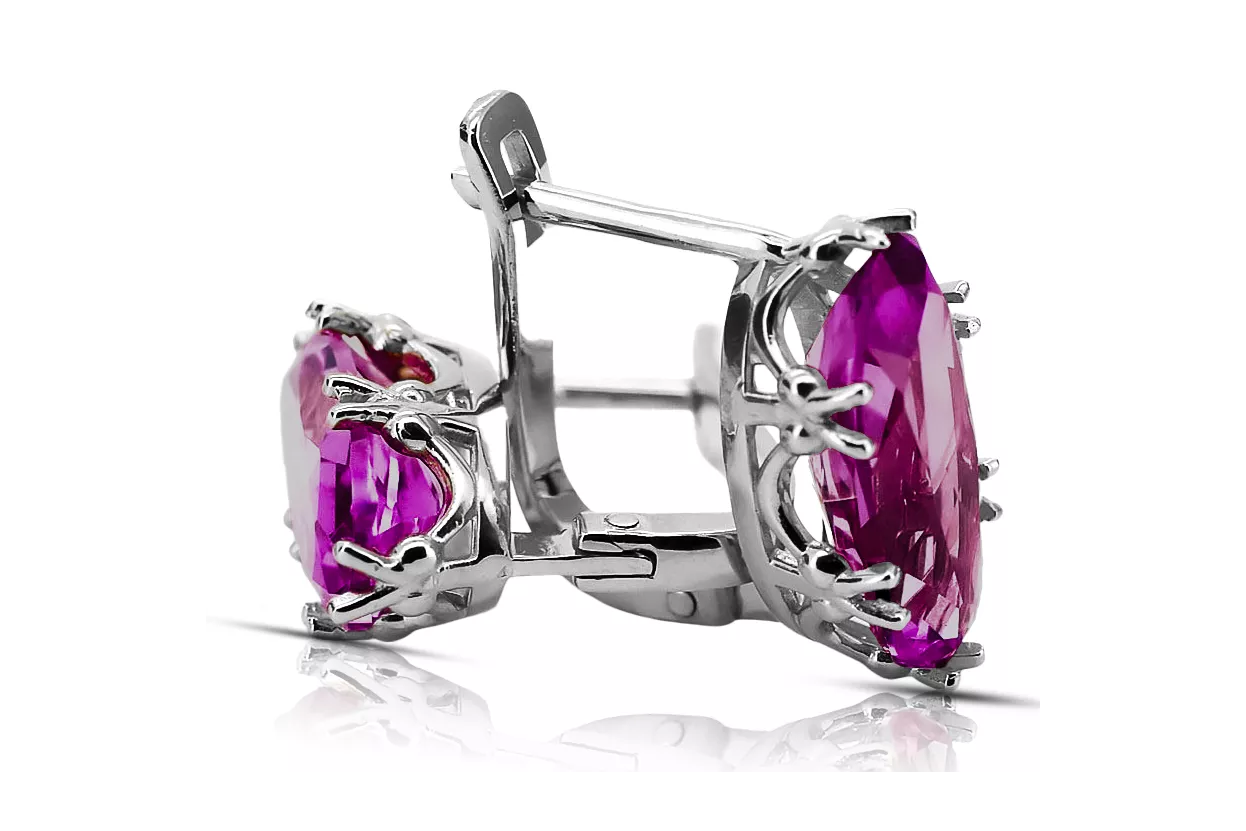 Vintage Earrings Amethyst Sterling silver 925 vec021s Vintage Earrings Amethyst Sterling silver 925 vec021s